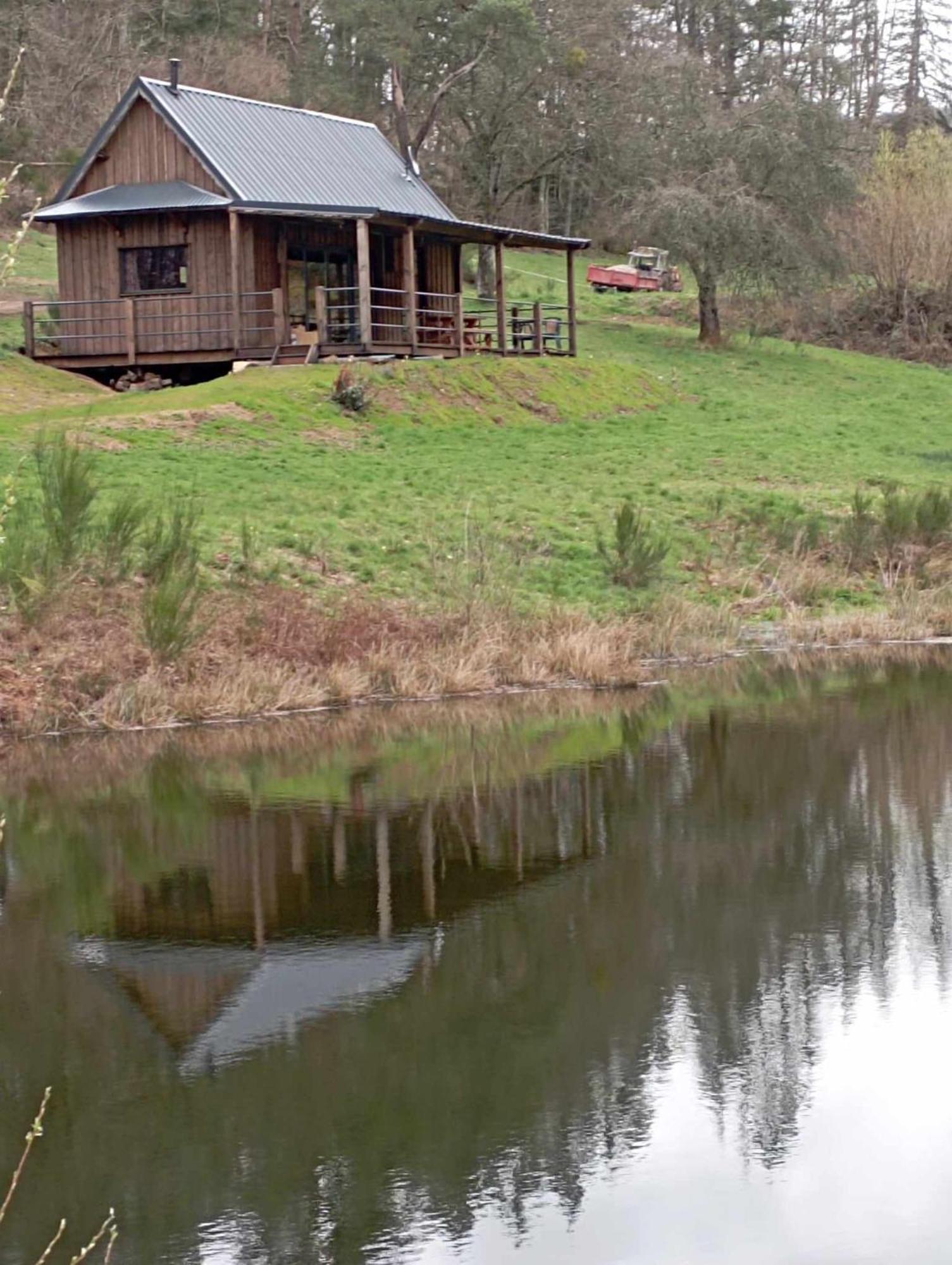 A La Cabane Des Bois Dessus Tiny Gite Alligny-en-Morvan Exterior foto